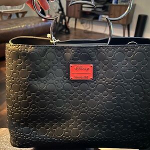 Loungefly Black Disney Embossed Tote